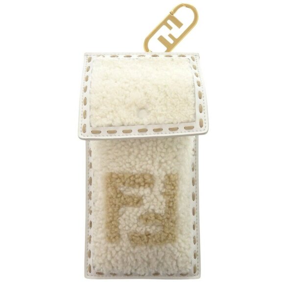 FENDI White Leather Pouch - Picture 1 of 8